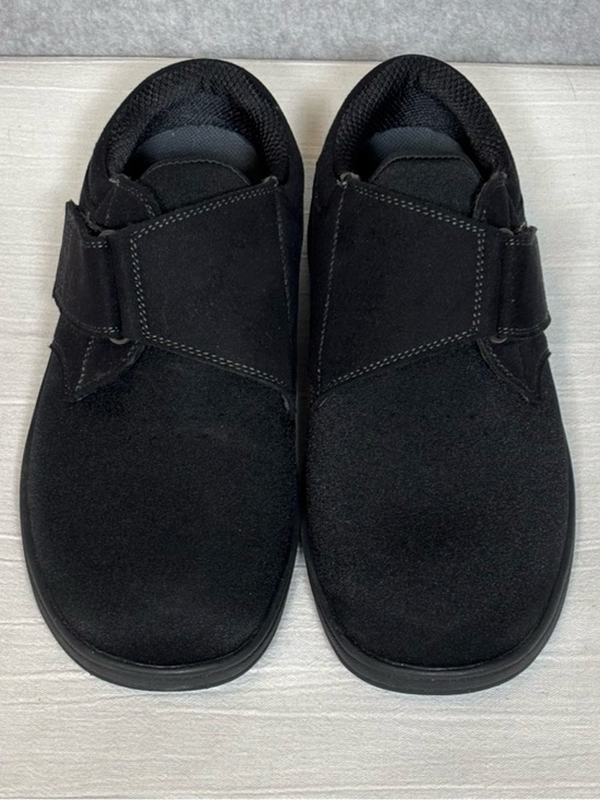 Orthofeet Bismarck Orthopedic Stretchable Casual Shoes-Black-Men 8.5 Extra Wide main image 6